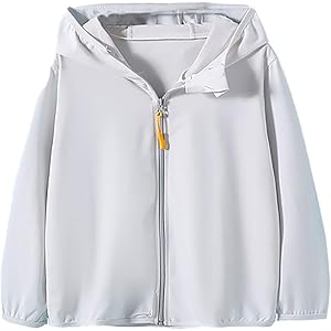 Baby Sunscreen Toddler Kids Coat Lightweight Summer UPF 50+ Sun Protection Jacket Outwear Breathable Cooling Hooded Sun Shirt