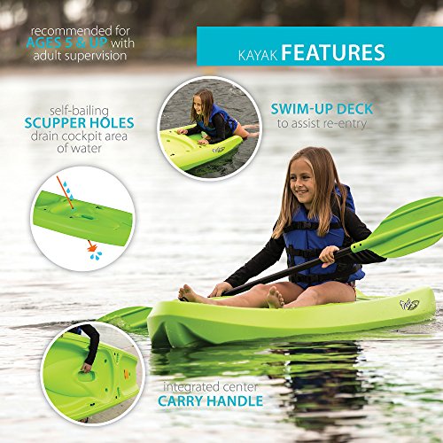 Lifetime Dash 66 Youth Kayak (Paddle Included), Lime Green Pricepulse
