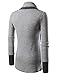 TheLees (NKCD94 Open Front Double Shawl Collar Cardigan Sweaters Gray US M(Tag Size M)