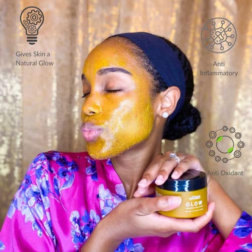 Minimo Glow (Unscented) Skin Brightening Face Scrub for Dark Spots 5 oz