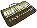 13 Piece Stainless Steel Family Cutlery Picnic Utensil Set with Travel Case for Camping | Hiking | BBQs - Includes Forks | Spoons | Knifes | Chopstick, Plus Nylon Commuter Case