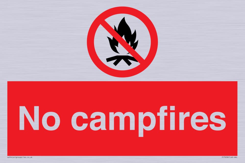 No campfires Sign - 300x200mm - A4L