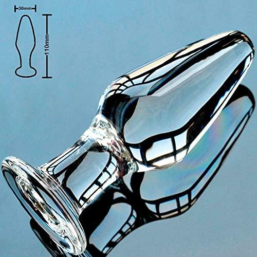 MoonPieee 38mm Pyrex Glass Bǔ~tt P~lu~g-Trainer Anël Dîdllô Bead Crystal Ball Fake Male P~ens Dick Female MɑšTùrabation Dêvice for Women for Women Men
