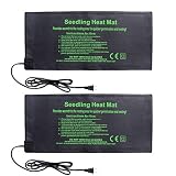 BoHoFarm Seedling Heat Mat 2-Pack Heating Mat Hydroponic Heating Pad Waterproof for Seed Germination Cloning and Plant Propagation (S)