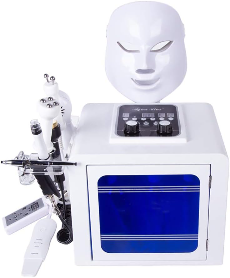 TXqueen 8-in-1 Hydrogen Oxygen Ultra-Micro Bubble Face Skin Hydro Spa Machine Facial Moisturizing Pores Cleansing Wrinkle Remover Skin Rejuvenation Device