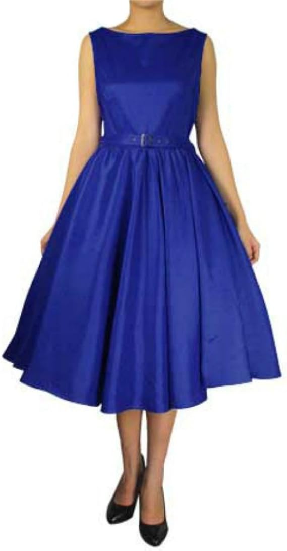 blue 50s dress