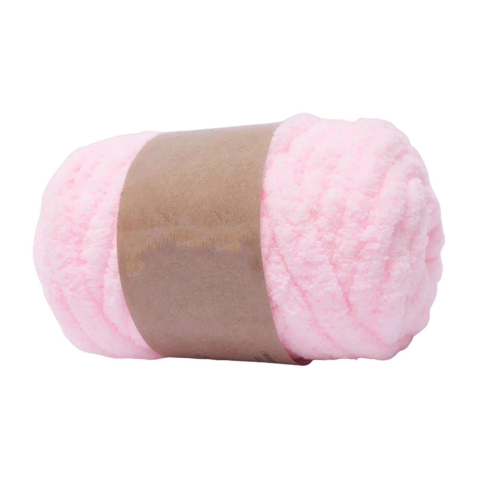 LOVIVER Chunky Wool Yarn Jumbo Yarn for Knitted Blanket, Weaving, Sweater, Pet Bed - Light Pink