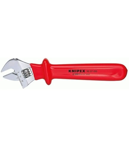 KNIPEX 98 07 250 1,000V Insulated Adjustable Wrench - Amazon.com