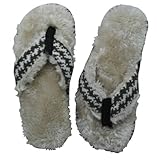 Minx NY VHT10377.HTT-XXL Sandals with Faux Fur - Tan Houndstooth - XX-Large