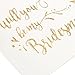 12-Pack Bridesmaid Cards - Bridesmaid Proposal Set for Weddings, Bridal Showers, Maid of Honor Invitations, White with Gold Lettering, 2 Designs - 4 x 6 inches
