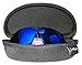 Polarized P49 Sports Fashion Sunglasses for Cycling, Softball, Golf TR90 Frame (Black & Blue)