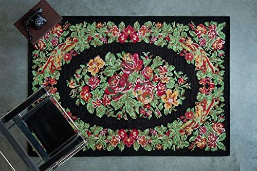 Hipsterlab Rozenkelim Vloerkleed Vintage Zwart 160 x 230cm