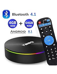 Android 8.1 TV Box, [2019 edición actualizada] Smart Android TV Box Reproductor de medios Quad Core Amlogic S905X2 64bit 4GB RAM 64GB ROM Soporte 5.8G   Band WiFi   H.265   BT4.1   USB 3.0   1000M LAN   3D   4K Ultra HD