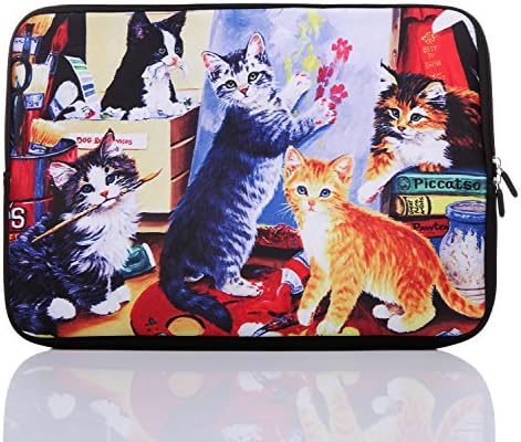 TAIDY 13.3-Inch to 14-Inch Neoprene Laptop Sleeve Case for 13 13.3 13.9 14 14.1" Inch MacBook Air Pro/Notebook (13.3-14 Inch,Pumpkin Lantern)