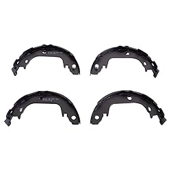 TRQ Rear Parking Brake Shoe Set Compatible with