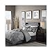 Modern Comforter Bedding Set Grey Silver with Pillows (Queen) Scented Candle Tart Included