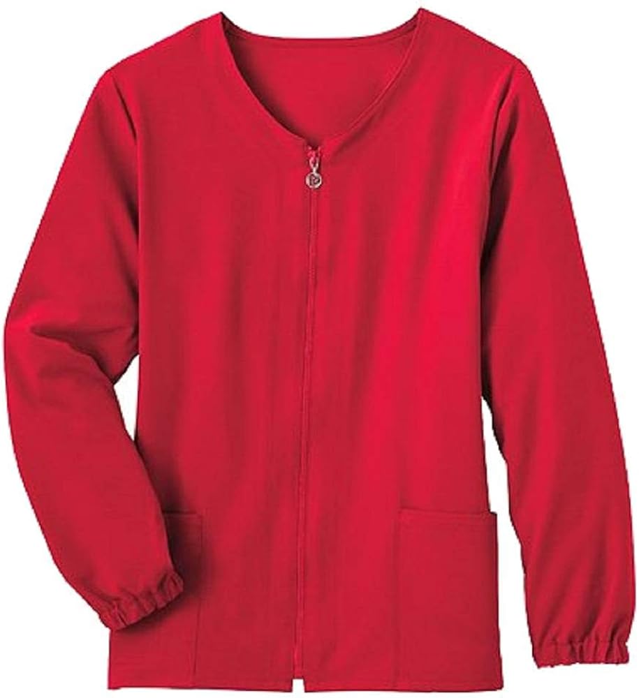 Jockey Scrubs Ladies Zipper WarmUp Cardigan Style Scrub Jacket Clothing