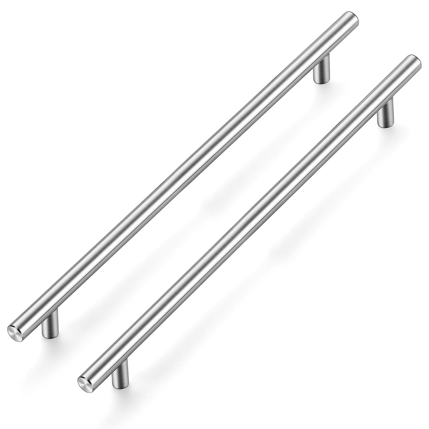 Ravinte 20 Pack Kitchen Cupboard Handles - Brushed Nickel T Bar Wardrobe Handles 256mm Hole Center Bathroom Drawer Pulls
