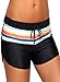 Dearlove Women Striped Waistband Swim Beach Board Shorts Swimsuit Bottoms