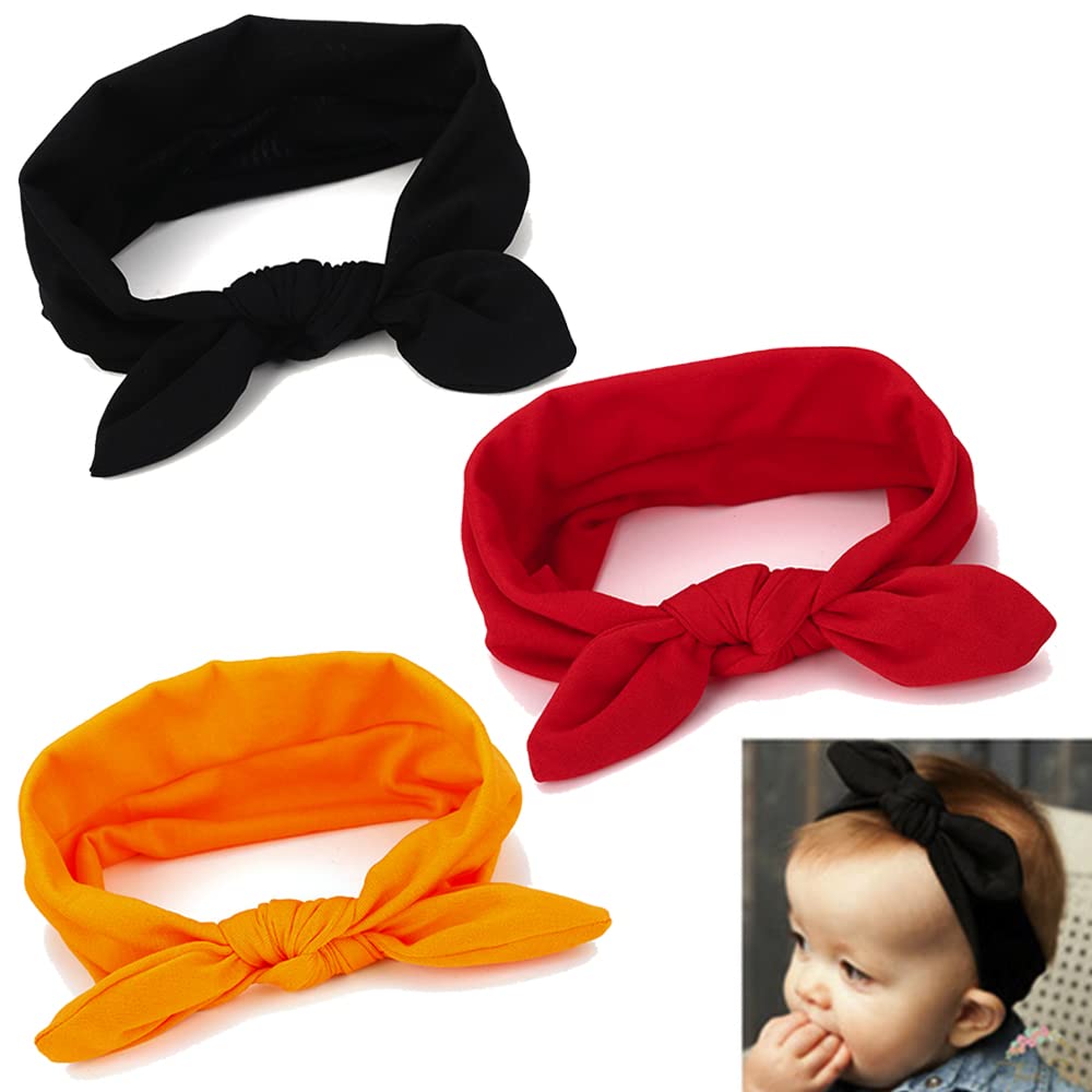 3 Pcs Headwraps Hair Bands Bows Head Scarfs Bows Elastic Bow Headbands for Women for Daily Life Work and Sports Running Yoga