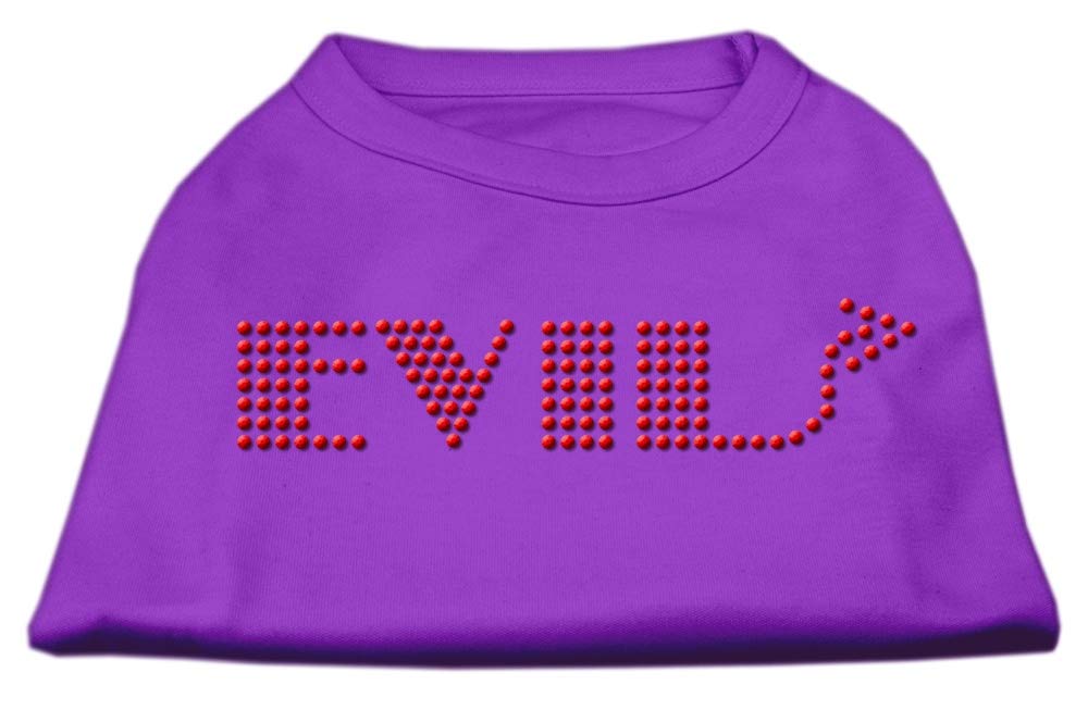 Mirage Evil Rhinestone Dogs Shirt, Large, Purple