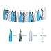 Litaus Frozen Theme White and Blue Party Decorations for Girls, Balloons, Pom Poms Flowers, Birthday Banner, Paper Garland, Tassels for 1st Birthday Girl Decorations Kids Birthday