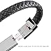 Micro USB Cable Bracelet, High Speed 2.0 USB A Male to Micro USB Data Sync & Android Charging Cable Durable Bracelet Charger Cord for Samsung, Kindle, Nexus, LG, Fire Tablets & More Black-7 inch