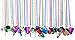 Bulk Beads; Mardi Gras Beads Necklaces With Super Sized Charms; 36 Bulk Pack, Fun Party Beaded Necklaces