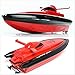 SZJJX RC Boat Remote Control Racing Boat High Speed Electric 4 Channels for Pools, Lakes and Outdoor Adventure JX802 Blue (Red)