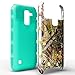 LG K7 Case, LG Tribute 5 Case,JDBRUIAN Forest Camouflage Pattern Design Premium Heavy Duty Defender Dual Layer Protector Hybrid Phone Cover Case for LG K7 & LG Tribute 5 (Teal)