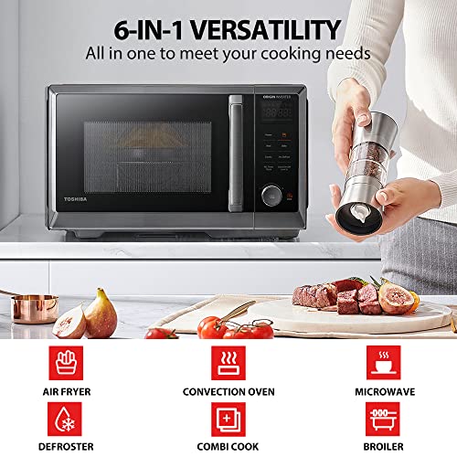 TOSHIBA 6in1 Countertop Microwave Oven with Inverter Technology, Air