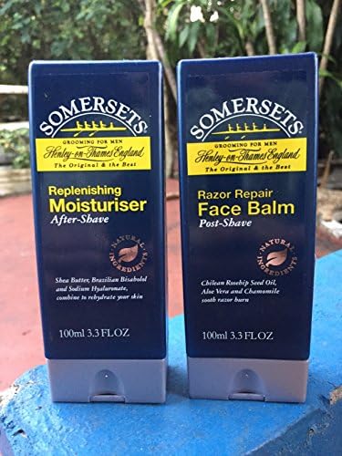 Set Somersets Grooming for Men / Replenishing Moisturiser After Shave &amp; Razor Repair Face Balm Popst Shave.