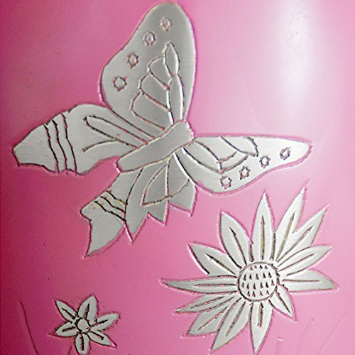 MEILINXU Cremation Urn for Human Ashes Adult Large and Memorial Urn - Hand Made in Brass & Hand Engraved - Extra Large Cremation Urns for Adults Burial (Pink Butterfly, Funeral Urns for Ashes - Thumbnail 3