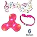 Mercu LED Light Switch MINI Bluetooth Speaker Music Fidget Spinner EDC Hand Spinner For Autism And Kids Adult Funny Fidget Toy (Pink)