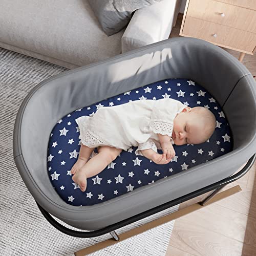 Sheets Set 4 Pack for Baby Boy, Universal Fit for Oval