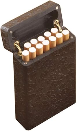 Ebony caso de cigarrillos de madera de caoba sólido tirón la caja de cigarrillo Utilidad de