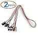 SoundOriginal Computer Case LED Light ATX Power Supply Reset HDD Switch Cable 68cm 26.77inch Long Red Green ATX Case Front Bezel Wire Kit