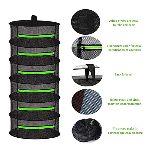 Herb Drying Rack 6 Layer Collapsible Mesh Hanging Drying Rack with