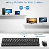 Wireless-Keyboard-and-Mouse-WisFox-24G-Slim-Ergonomic-Keyboard-and-Mouse-Set-with-One-USB-Receiver-Full-Size-Qwerty-Keyboard-Quiet-Computer-Mouse-for-WindowsLaptopPC Keyboard & Mouse Set, Wireless Keyboard and Mouse, WisFox 2.4Ghz Slim Ergonomic Keyboard and Mouse Combos with One USB…