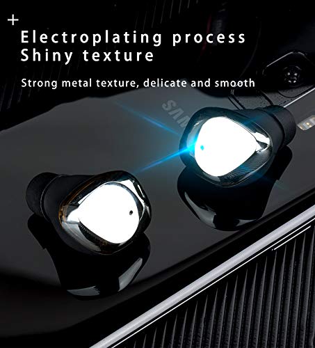 Wireless Earbuds, Bluetooth 5.0 Headphones True Wireless Earphones with Mic and Portable Charging Case, IPX7 Waterproof 15H Playtime In-Ear Wireless Headphones for iPhone and Android（Silver）