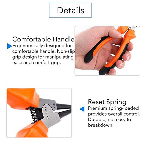 image for Fstop Labs 4 Pack Set 7 Inches Snap Ring Pliers Set Heavy Duty Interna