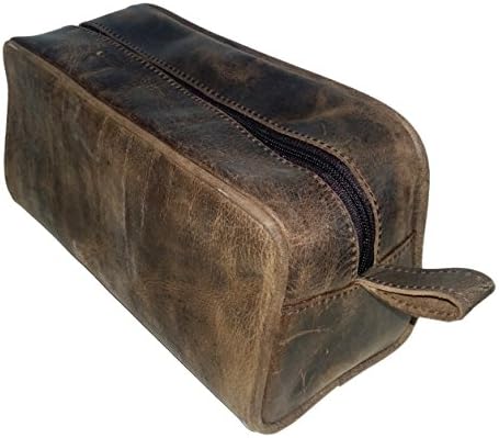 Leather Toiletry Bag compact Leather Dopp Kit for Travel Organizer for Men and Women