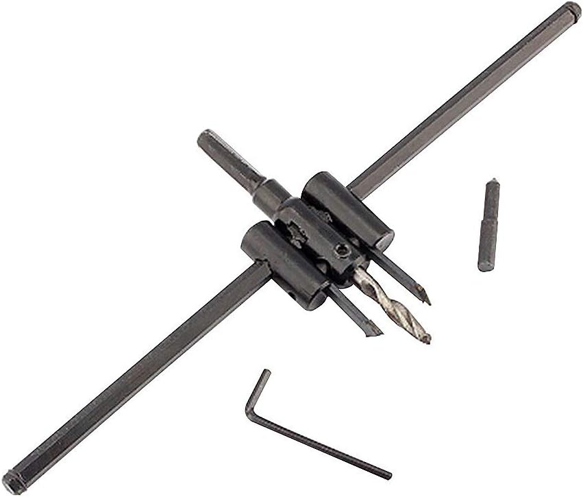 2 Pack Adjustable Circle Hole Saw Cutter Locate Drill Bit Cemented Carbide Steel Blade 30mm-300mm