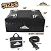 Vinosimo Car Rooftop Cargo Carrier Bag: 15 Cubit Feet, 100% Waterproof UV Nylon with Zipper, 4 Straps, and Carry Bag, Adjustable with or Without Racks