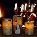 Candles Birch, Flameless Candles Set of 4
