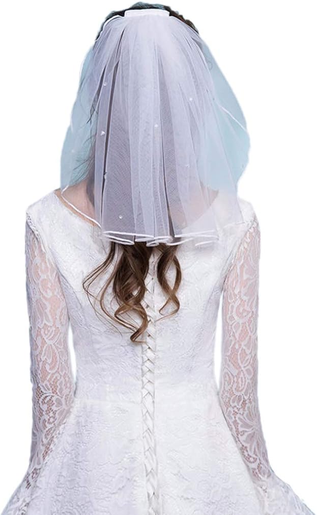 Lace Lace Wedding Veil Bridal Veil Halloween Cosplay Witch Headwear Tulle Veils at Amazon Women