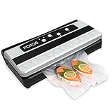 Vacuum Sealer ,KOIOS Automatic Multi-use Food Sealer Machine for Food Storage and Preservation, 3mm Sealer Width, Dry & Moist Food Mode, 10 Sealer Bags(FDA-Certified) and Vacuum Tube