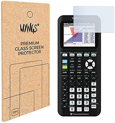 Tempered glass display protection film compatible with Texas Instruments TI 84 Plus CE-T (2 pcs.)