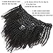 Afro Kinky Curly Clip in Ponytail Hair Extensions for Black Women 10 Inches Natural Color Ponytail Extensions