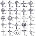 25 pcs Celtic Crosses Charms Assorted Pendants Jewelry Findings for Bracelets, Dangle Earrings, Necklace Jewelry Making